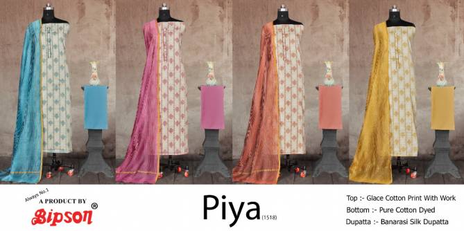 Bipson Piya 1518 Regular Wear Cotton Printed Designer Dress Material Collection